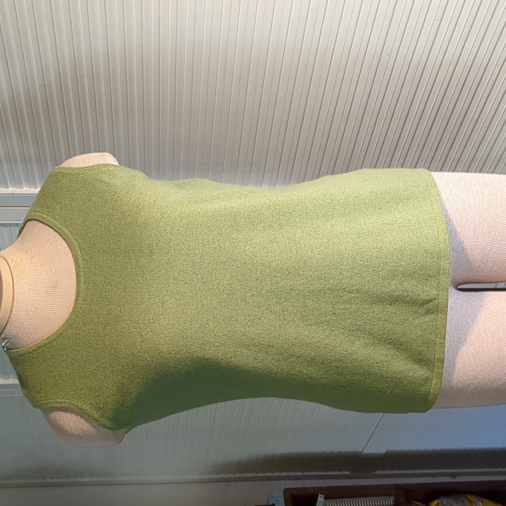 Talbots Green Cashmere Sleeveless Top Size L